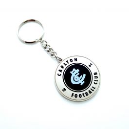 Carlton Blues AFL Team Round Logo Metal Keyring - One Little Footy Fan