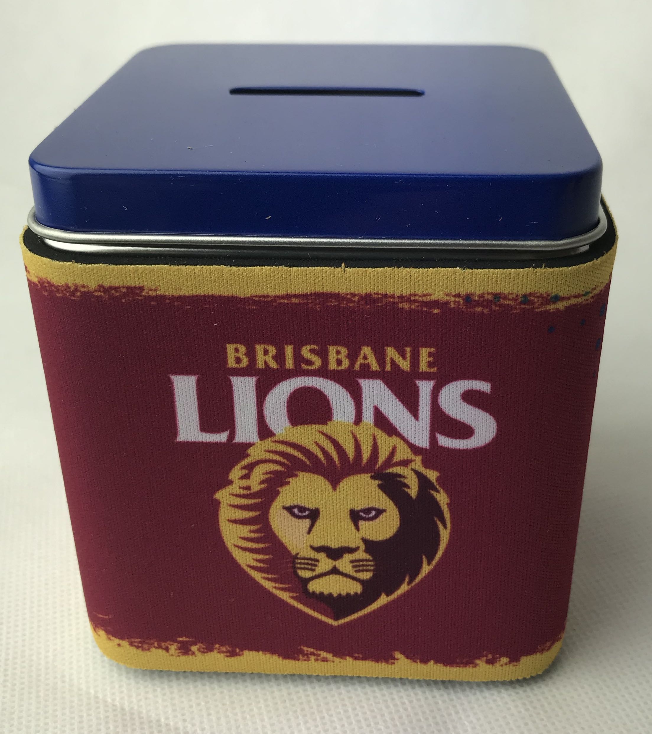 Brisbane Lions AFL Tin Square Money Box | eBay